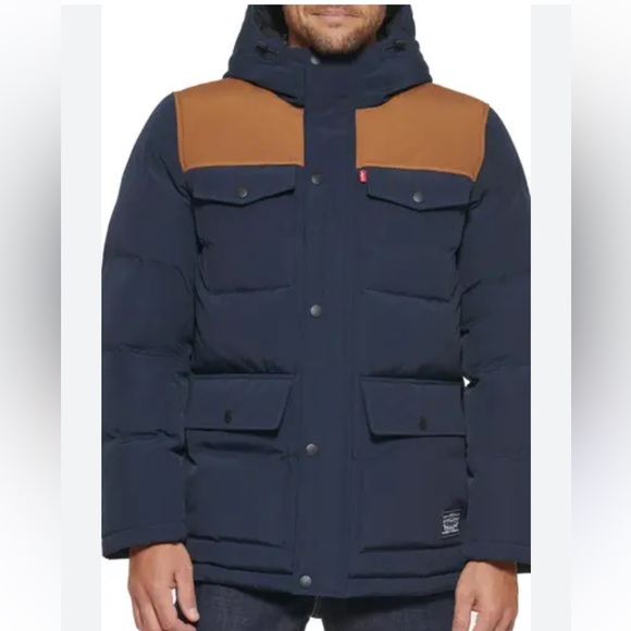 NWT Levi’s men’s arctic heavyweight navy parka sz M - Picture 1 of 7